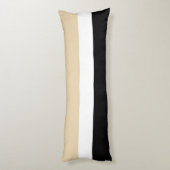 Beige zwarte Abstracte streep Lichaamskussen (Achterkant (Verticaal))