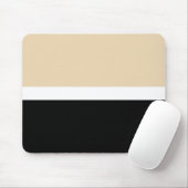 Beige zwarte Abstracte streep Muismat (Met muis)