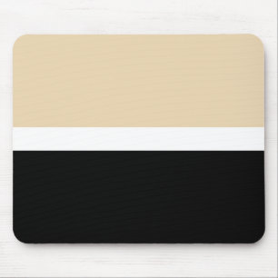 Beige zwarte Abstracte streep Muismat