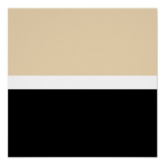 Beige zwarte Abstracte streep Perfect Poster (Voorkant)