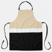 Beige zwarte Abstracte streep Schort (Voorkant)