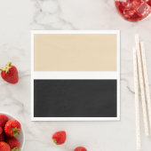 Beige zwarte Abstracte streep Servet (Insitu)