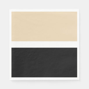 Beige zwarte Abstracte streep Servet