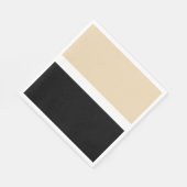 Beige zwarte Abstracte streep Servet (Hoek)
