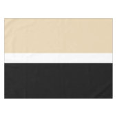 Beige zwarte Abstracte streep Tafelkleed (Voorkant (Horizontaal))