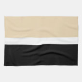 Beige zwarte Abstracte streep Theedoek (Horizontaal)