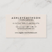 Beige zwarte bosboom visitekaartje (Achterkant)