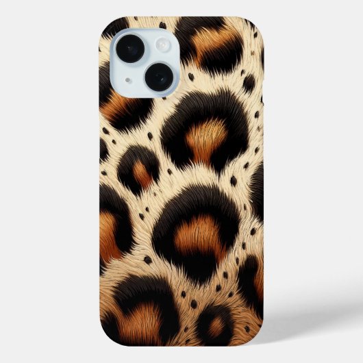 Beige & Zwarte Cheetah Bont Dierenprint Vlekken Case-Mate iPhone Case (Achterkant)