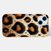 Beige & Zwarte Cheetah Bont Dierenprint Vlekken Case-Mate iPhone Case (Achterkant (horizontaal))