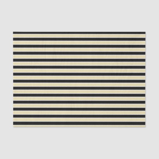 Beige, zwarte en witte strepen tissuepapier (Voorkant)