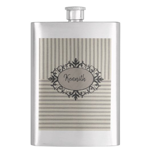 Beige zwarte fles flacon (Voorkant)