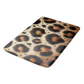 Beige & Zwarte Leopard Bont Dierenprint Vlekken Badmat (Gekanteld)