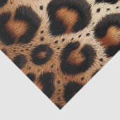 Beige & Zwarte Leopard Bont Dierenprint Vlekken Tissuepapier (Detail)