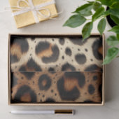 Beige & Zwarte Leopard Bont Dierenprint Vlekken Tissuepapier (Geschenk)