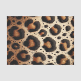 Beige & zwarte luipaardbont dierenprint stippen tissuepapier