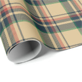  beige zwarte rode groene vlekvormig patroon cadeaupapier (Rol Hoek)