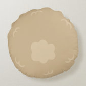 Beiges Schaf - personalisierbares Kinderkissen Rond Kussen (Achterkant)