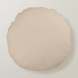 Beigi effen kleur, eenvoudig, modern, elegant rond kussen