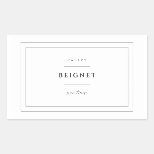 Beignet Food Label Stickers (Voorkant)