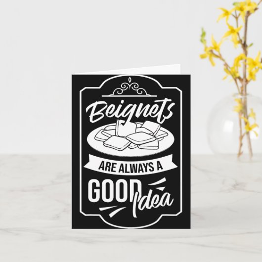 Beignet New Orleans Franse wijk  Kaart (Gele Bloem)