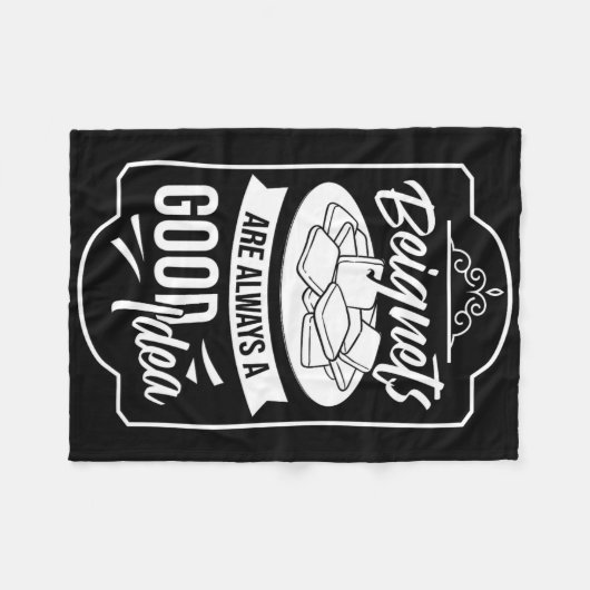 Beignet New Orleans French Quarter  Fleece Deken (Voorkant (Horizontaal))