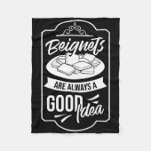 Beignet New Orleans French Quarter  Fleece Deken (Voorkant)