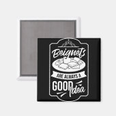 Beignet New Orleans French Quarter  Magneet (Voorkant / Achterkant)