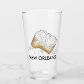 Beignet New Orleans NOLA Louisiana Pastry Glas (Voorkant)