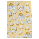 Beignets en koffie inpakpapier medium cadeauzakje (Achterkant)