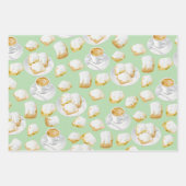 Beignets en koffie inpakpapier vel (Voorkant 3)