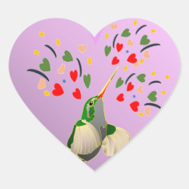 BEIJA-FLOR APAIXONADO HART STICKER