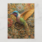 Beija-Flor em Flores Ornamentais Briefkaart (Voorkant)