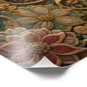Beija-Flor em Flores Ornamentais Foto Afdruk (Hoek)