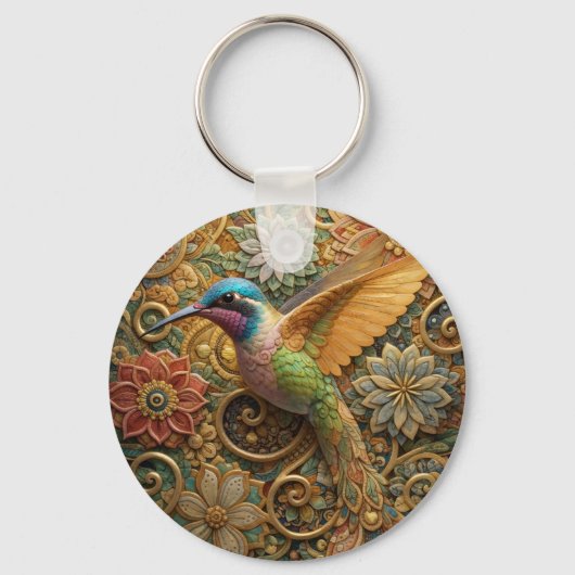 Beija-Flor em Flores Ornamentais Sleutelhanger (Voorkant)