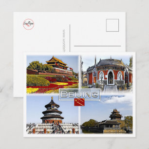 Beijin - China - mozaïek - Briefkaart