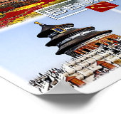 Beijin - China - mozaïek - Poster (Hoek)