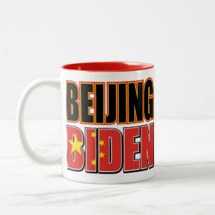 Beijing-Biden Tweekleurige Koffiemok