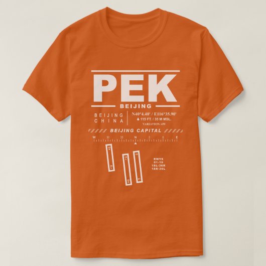 Beijing Capital Int'l Airport PEK T-shirt (Design voorkant)
