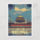 Beijing China Art Vintage Travel Illustratie Briefkaart (Voorkant)