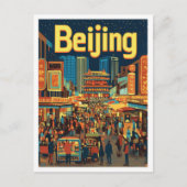 Beijing China Art Vintage Travel Illustratie Briefkaart (Voorkant)