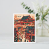Beijing China Art Vintage Travel Illustratie Briefkaart (Staand voorkant)