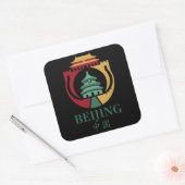Beijing China Asia Vierkante Sticker (Envelop)