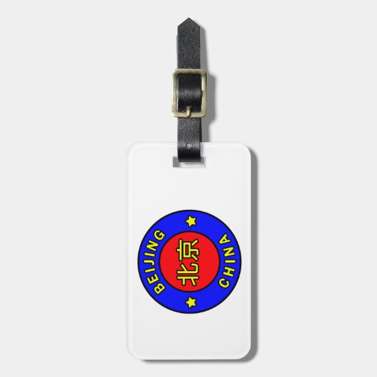 Beijing China Bagagelabel (Voorkant verticaal)