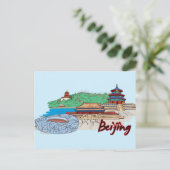 Beijing, China beroemde stad Briefkaart (Staand voorkant)