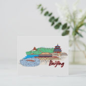 Beijing, China beroemde stad Briefkaart (Staand voorkant)
