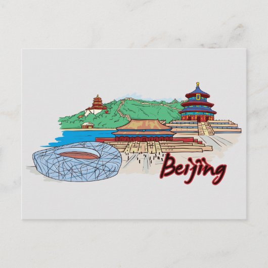 Beijing, China beroemde stad Briefkaart (Voorkant)