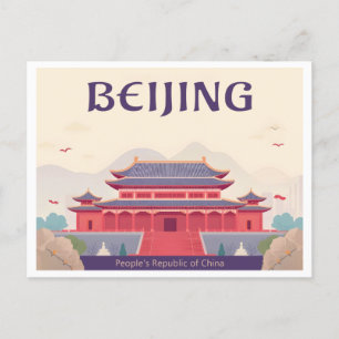 Beijing China De Verboden Stad Pastelreizen Briefkaart