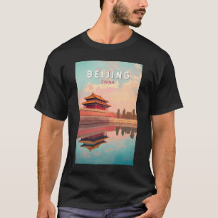 Beijing China Illustration Travel Art Vintage T-shirt