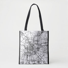 Beijing China Kaart Tote Bag