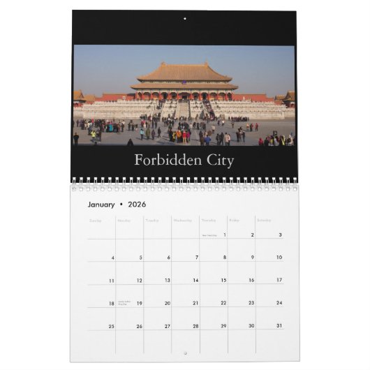 BEIJING CHINA KALENDER (Jan 2026)